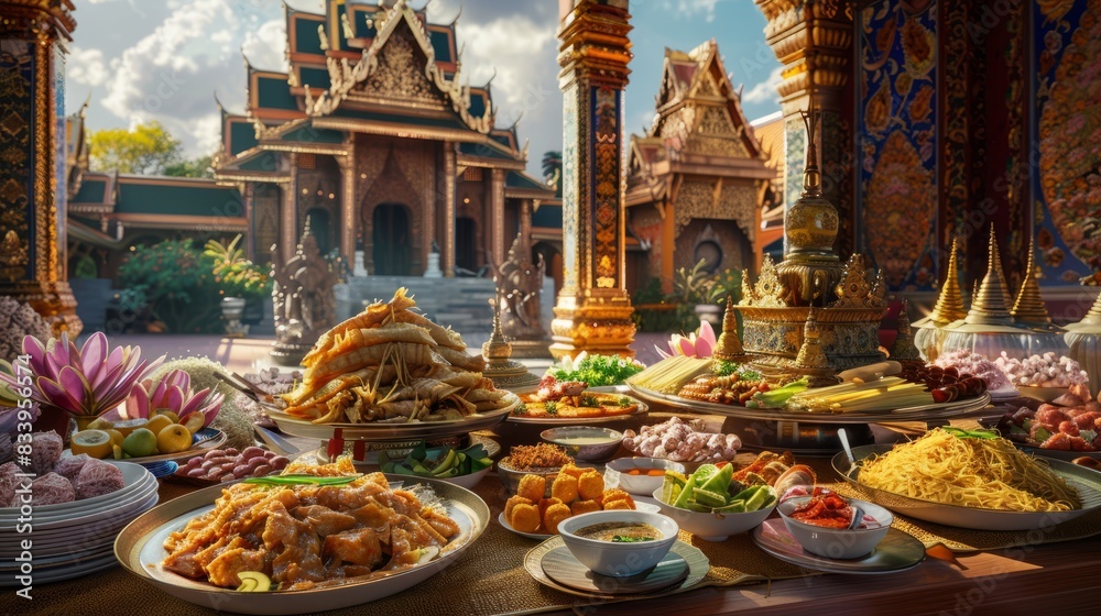 Fototapeta premium thai food in the temple