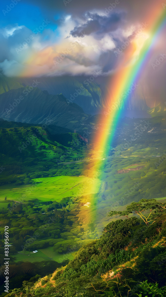 rainbow over the sea