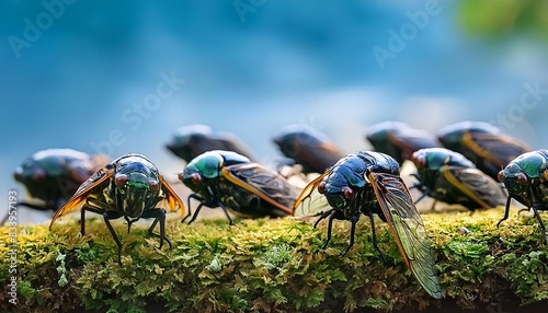 view of brood x cicadas in 2021 in new jersey appearing every 17 years photo