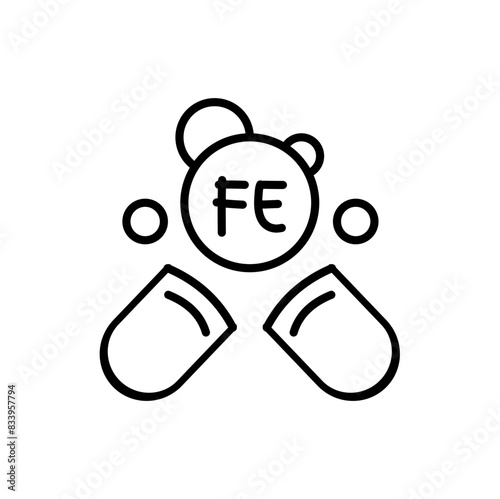 Food And Mineral Supplement Capsules Line Icon