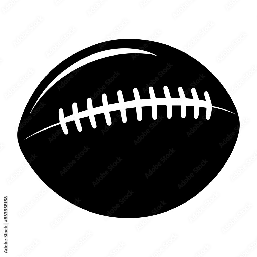 A black and white image of a football A black and white image of a football