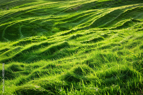 Green grassland  wavy