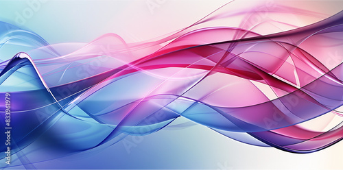 abstract background with smoke Abstract background with colorful shapes and curves in blue, pink and purple black colors. Modern futuristic design with a gradient effect. Holographic glass texture. 