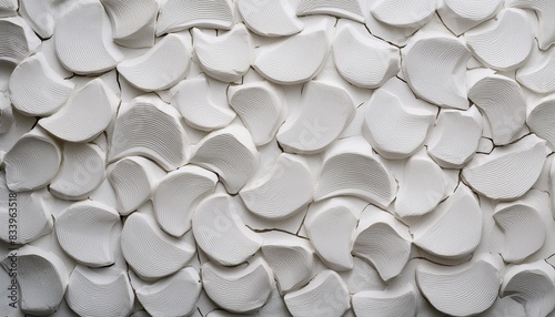 abstract white stone wall background in the form of a rough embossed stone surface closeup