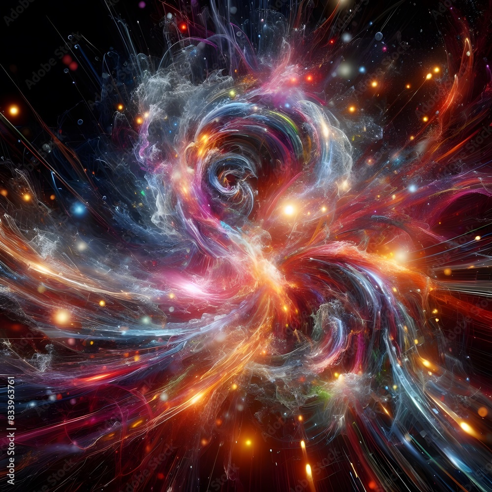 An electrifying display of abstract colorful lights An electrifying display of abstract colorful lights