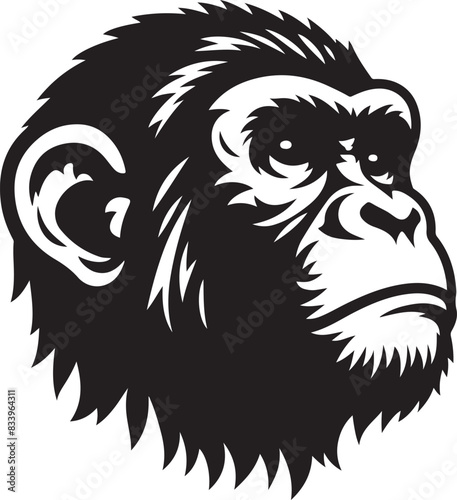 Wallpaper Mural monkey head illustration eps 10 Torontodigital.ca