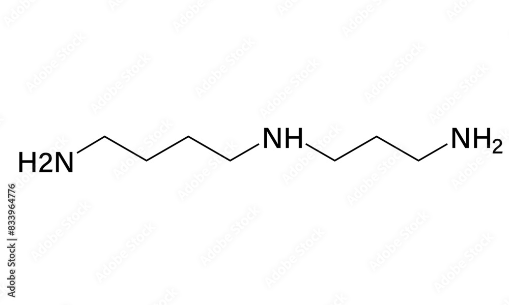 Spermidine Molecular Structure Vector Illustration. Spermidine Molecular Structure Vector Illustration.