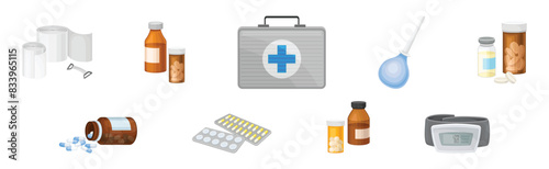 Medical Object and Different Hospital Item Vector Set