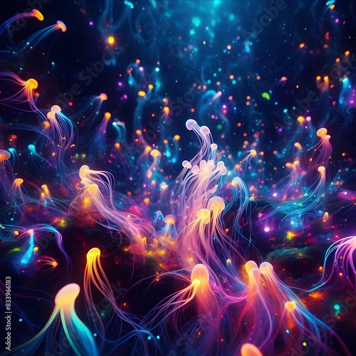 An electrifying display of abstract colorful lights