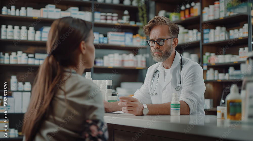 custom made wallpaper toronto digitalA close-up of a pharmacist handing a customer their prescription across the counter, pharmacist and customer, hd, with copy space