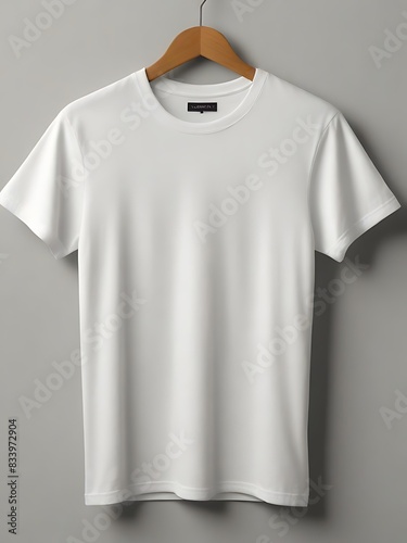 Single blank white Tshirt mockup