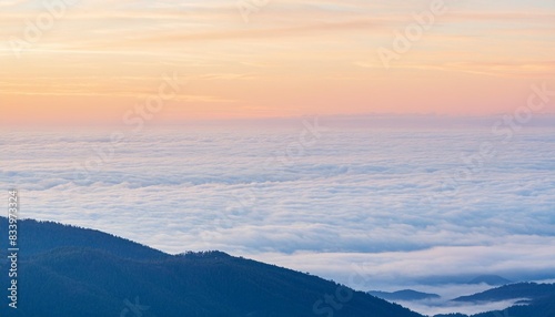 pastel colored sunset sky with cloud layers