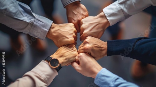 Business teamwork hand together for successful deal concept © printartist