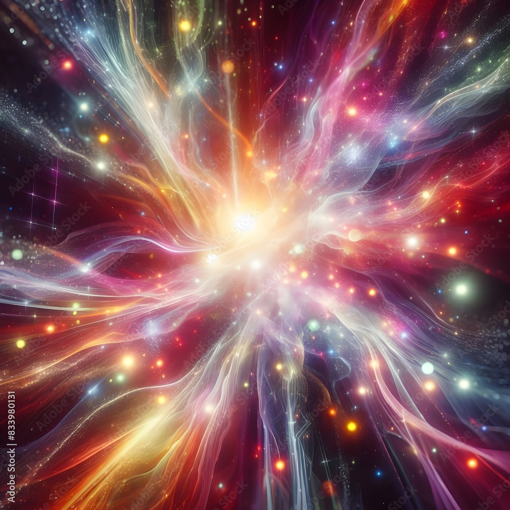 Naklejka premium An electrifying display of abstract colorful lights