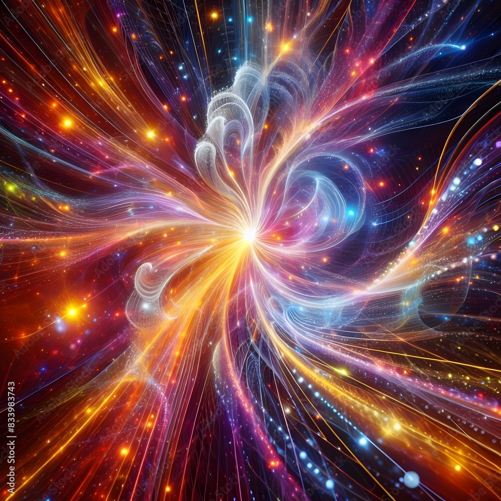 An electrifying display of abstract colorful lights An electrifying display of abstract colorful lights
