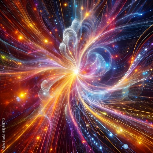 An electrifying display of abstract colorful lights