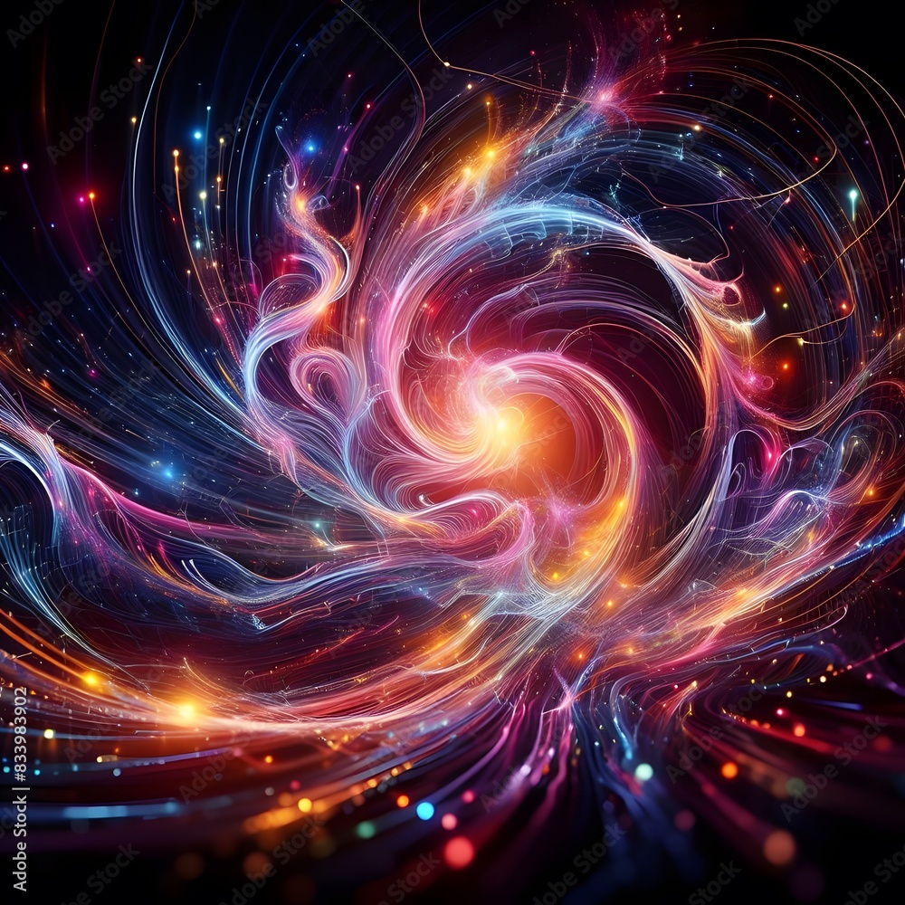 An electrifying display of abstract colorful lights