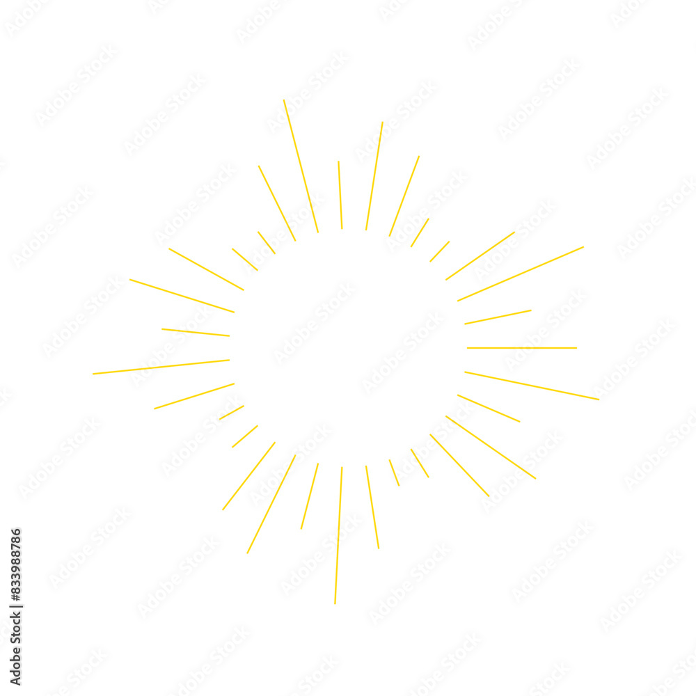 An abstract transparent retro golden art deco sunburst shape design element. An abstract transparent retro golden art deco sunburst shape design element.