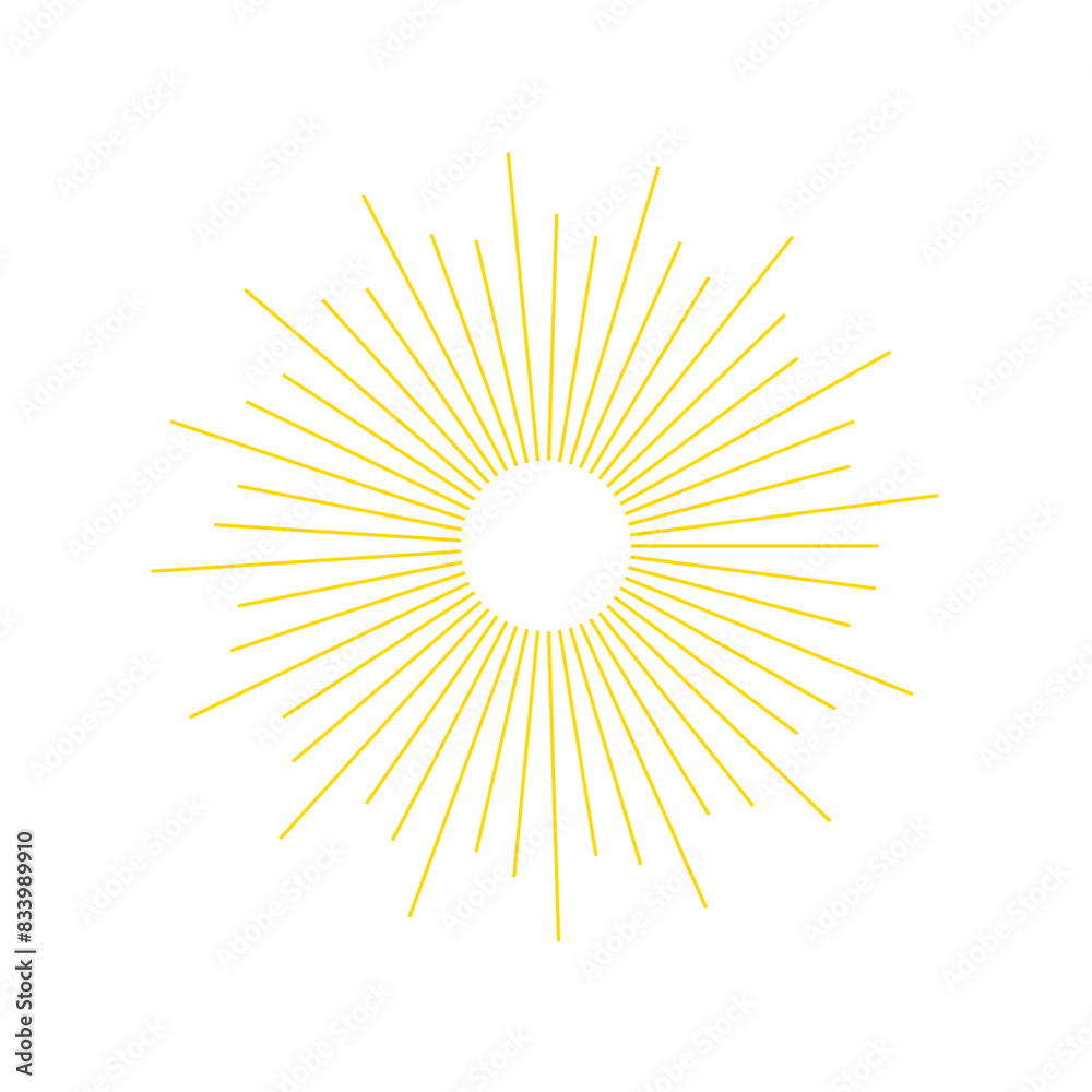 An abstract transparent retro golden art deco sunburst shape design element. An abstract transparent retro golden art deco sunburst shape design element.