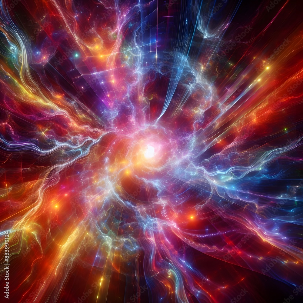 Obraz premium An electrifying display of abstract colorful lights