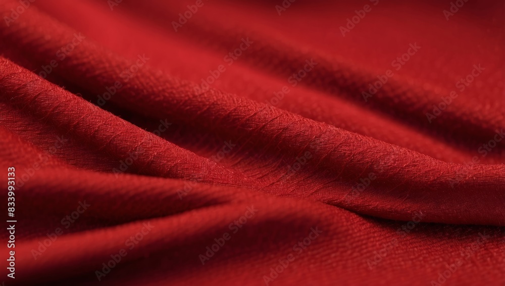 Macro close up red fabric textured background. Macro close up red fabric textured background.