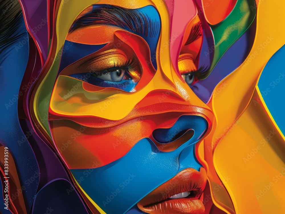Playful 3D interpretations of pop art portraits, featuring vibrant colors, bold outlines, and exaggerated details, reminiscent of the iconic works of the pop art movement, presented in a timeless 4:3 Playful 3D interpretations of pop art portraits, featuring vibrant colors, bold outlines, and exaggerated details, reminiscent of the iconic works of the pop art movement, presented in a timeless 4:3