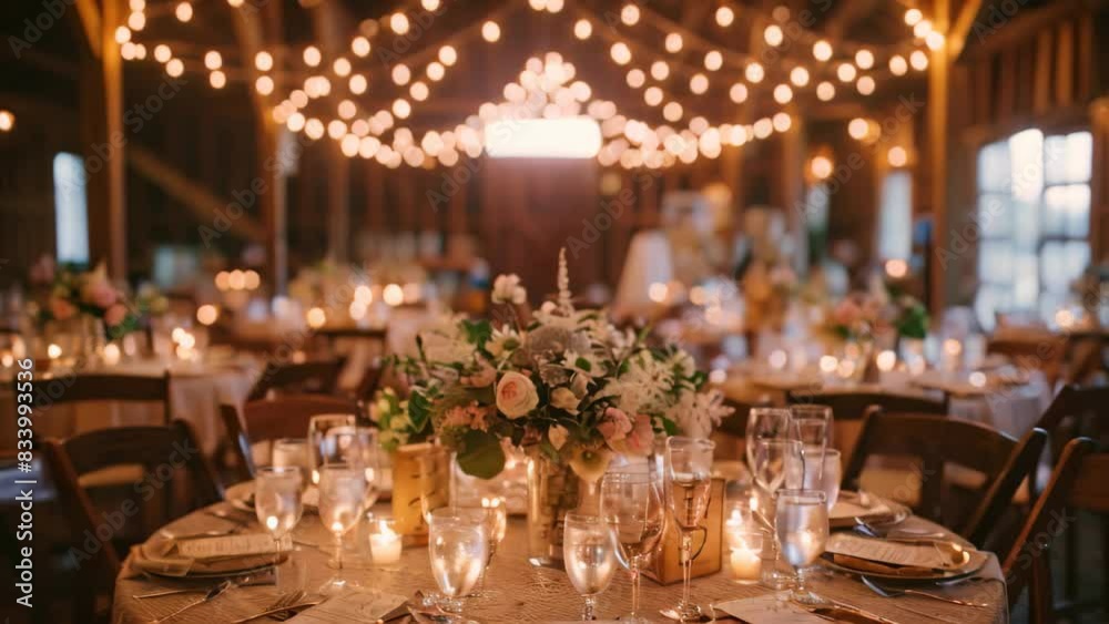 A formal dinner table with candles and flowers set for a special event ...