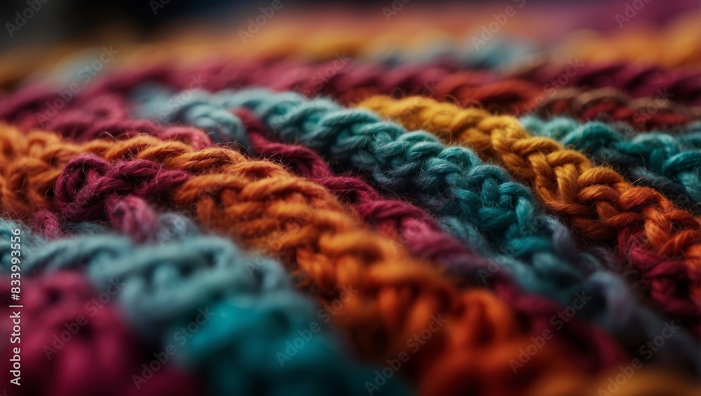 Close up of colorful knitted fabric textured background. Close up of colorful knitted fabric textured background.