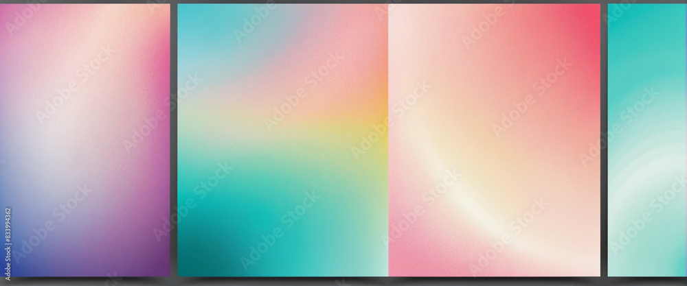 Colorful Abstract Aesthetic Art Collection with Soft Blurred Pastel Backgrounds