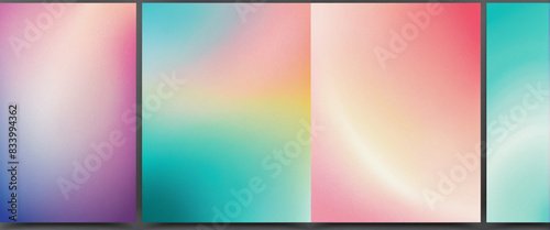 Colorful Abstract Aesthetic Art Collection with Soft Blurred Pastel Backgrounds