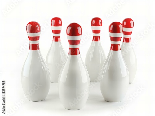 bowling pins on white background