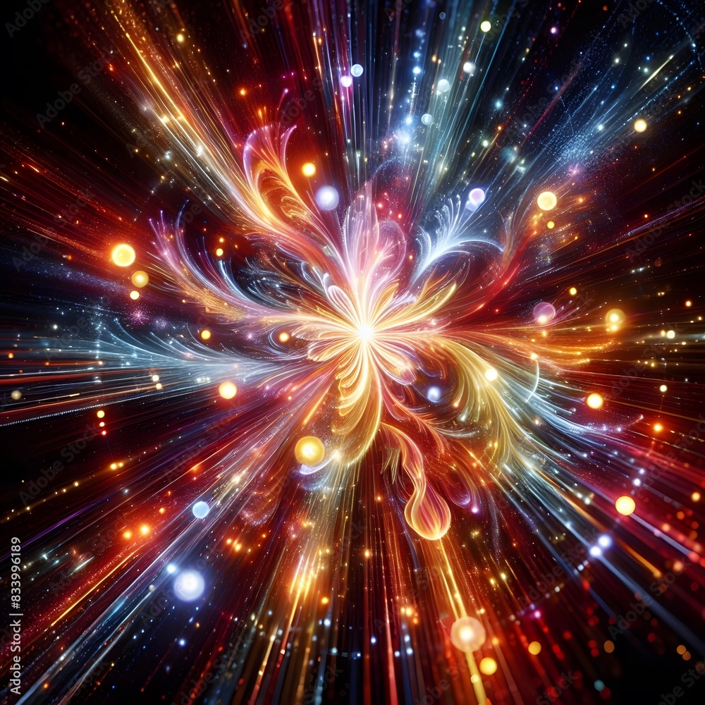 An electrifying display of abstract colorful lights An electrifying display of abstract colorful lights