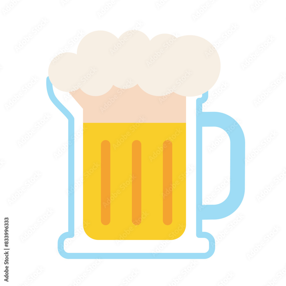 Beer glass icon Flat design Vector Beer glass icon Flat design Vector