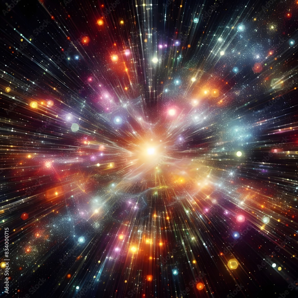 Fototapeta premium An electrifying display of abstract colorful lights