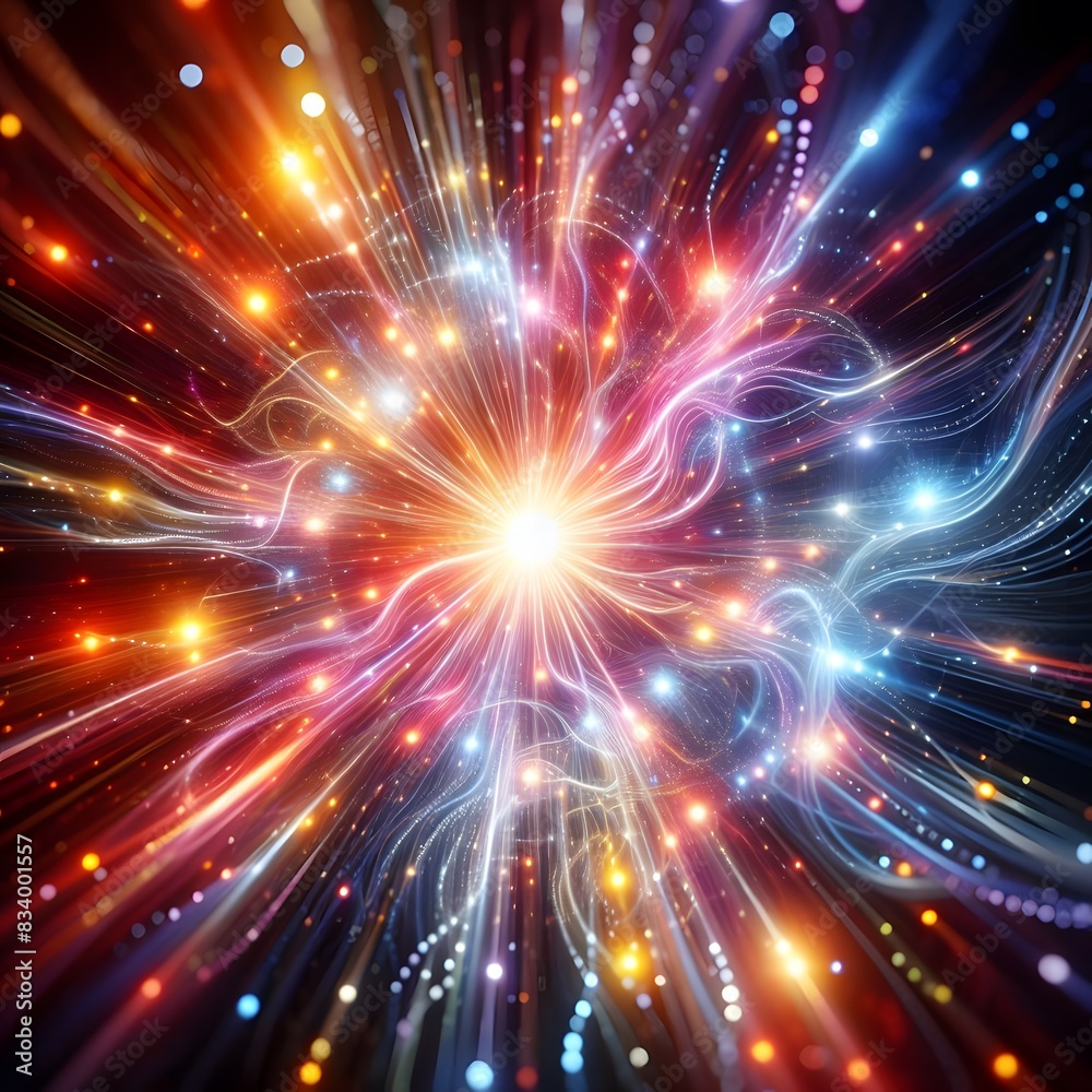 An electrifying display of abstract colorful lights An electrifying display of abstract colorful lights