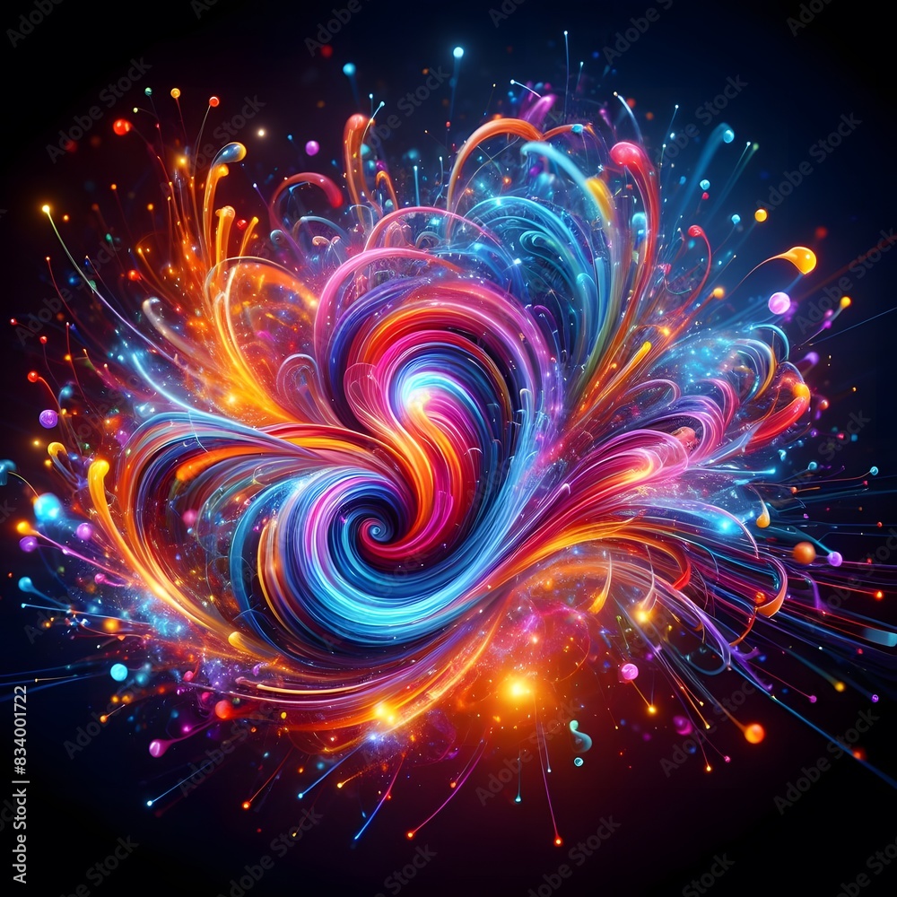 An electrifying display of abstract colorful lights An electrifying display of abstract colorful lights