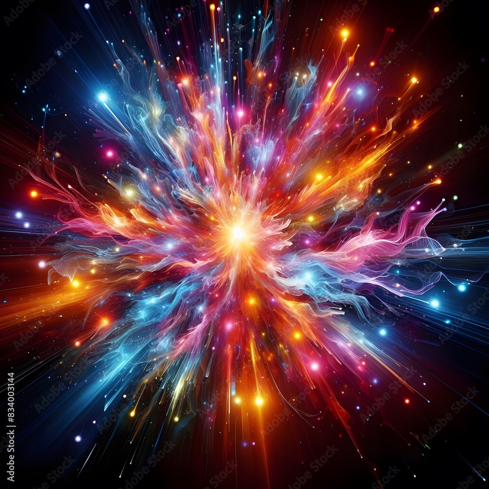 Fototapeta premium An electrifying display of abstract colorful lights