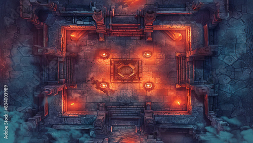  Crypt Battlemap DnD,RPG Map for Dungeons and Dragons,game background,horror adventure background,Ruins underground