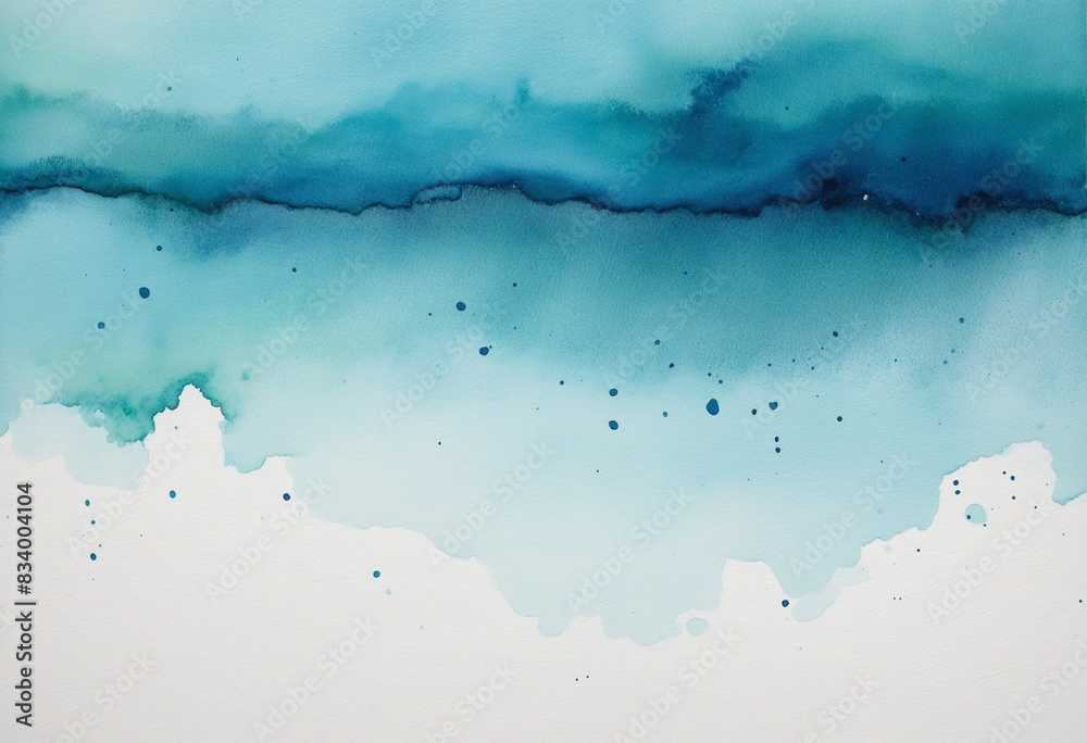 Generative AI creates abstract watercolor gradient background inspired by ocean waves and vintage grunge textures Generative AI creates abstract watercolor gradient background inspired by ocean waves and vintage grunge textures