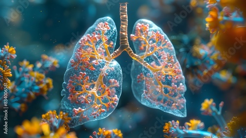 Captivating of the Intricate Lung Anatomy and Respiratory System photo