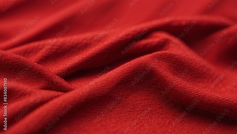 Macro close up red fabric textured background. Macro close up red fabric textured background.