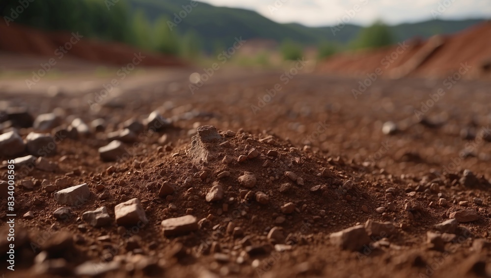 B Horizon Exposed A D Rendered Depiction of Clay Iron and Aluminum Accumulation in Soil. B Horizon Exposed A D Rendered Depiction of Clay Iron and Aluminum Accumulation in Soil.