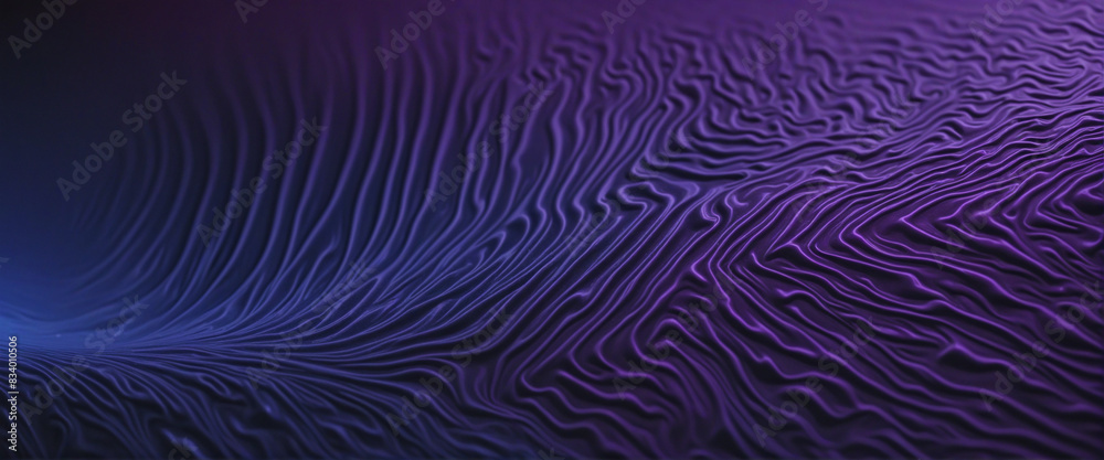 Dark and dreamy purple and blue abstract wave background with grainy texture and copy space for design projects Dark and dreamy purple and blue abstract wave background with grainy texture and copy space for design projects