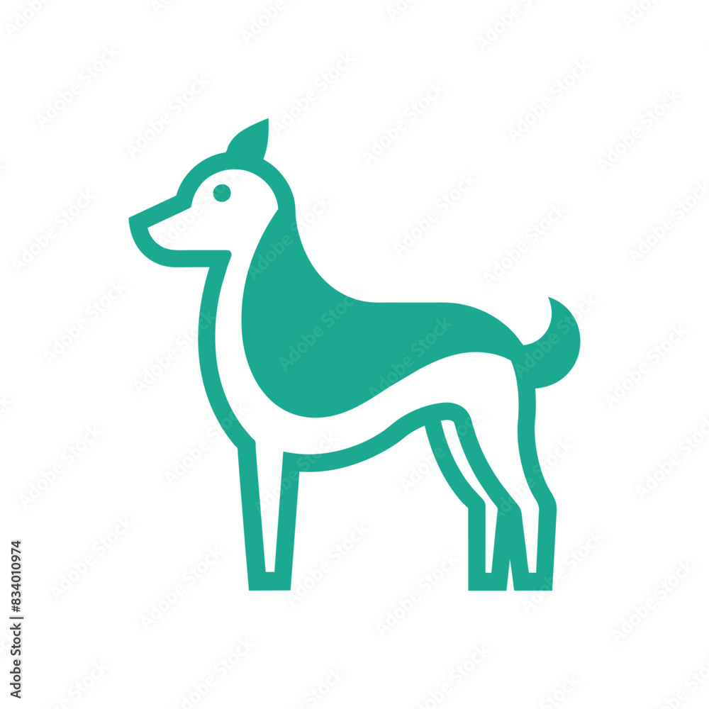 Obraz premium Dog logo icon vector art Illustration