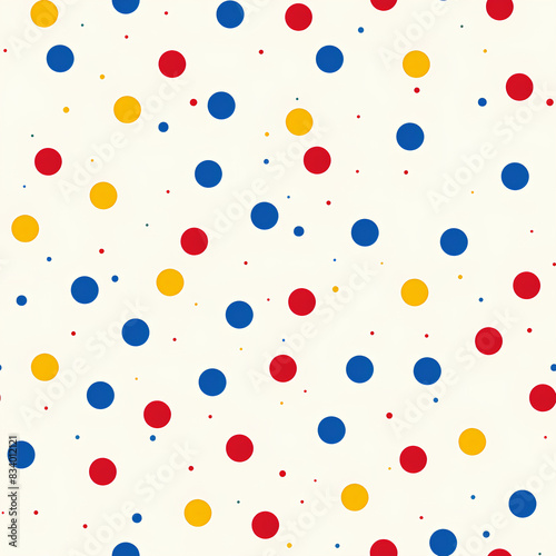  Scattered Polka Dots Pattern, Colorful Circles, Fun Design