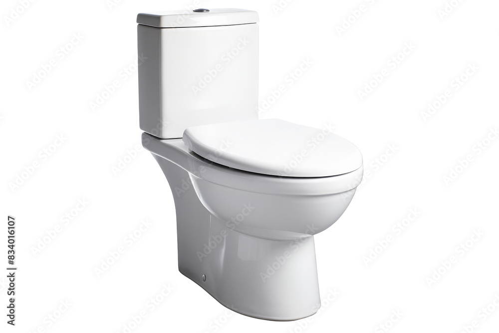 Modern White Ceramic Toilet Isolated Modern White Ceramic Toilet Isolated