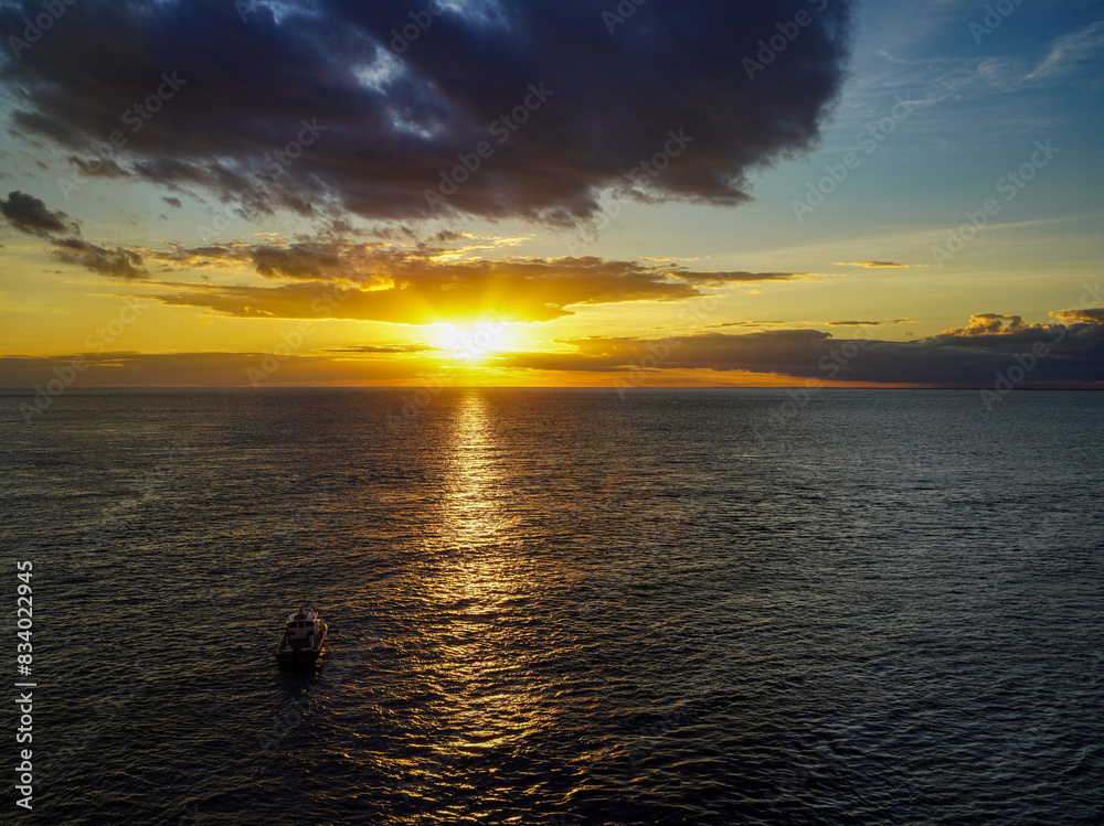 Fototapeta premium The wonderful sunset on Cozumel