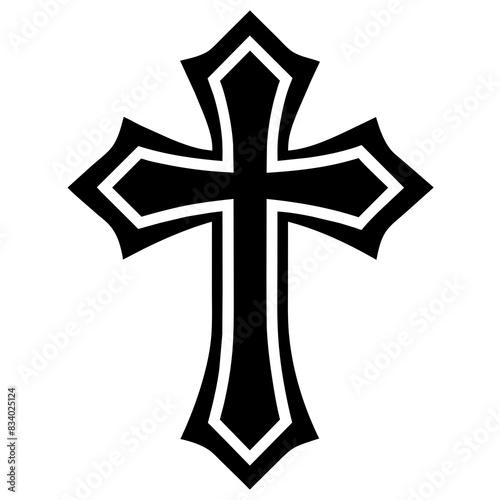 Catholic cross logo icon