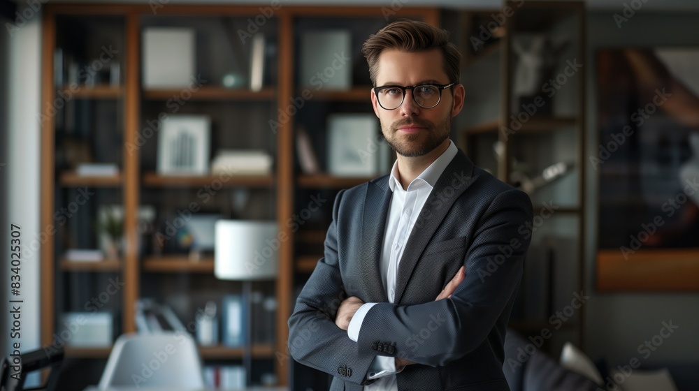 Businessman Standing With Arms Crossed Businessman Standing With Arms Crossed