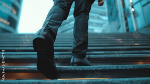 Business Person Ascending Stairs